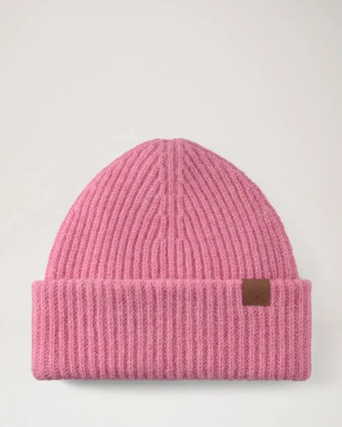 Chunky Ribbed Beanie Rhubarb Lambswool Men