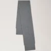 Chunky Ribbed Scarf Dark Grey Melange Lambswool