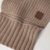 Chunky Ribbed Scarf Oat Lambswool Women