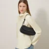 Clovelly Shoulder Bag Black Micro Classic Grain