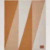 Colour Block Blanket Teak & Cream Lambswool Women