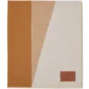 Colour Block Blanket Teak & Cream Lambswool Women