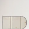 Compact Bifold Card Wallet Eggshell & Linen Green Micro Classic Grain