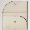 Compact Cardholder Eggshell & Linen Green Micro Classic Grain