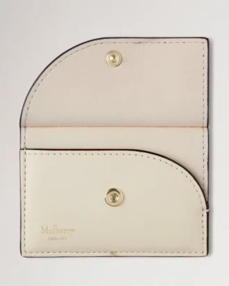 Compact Cardholder Eggshell & Linen Green Micro Classic Grain