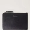 Continental Bifold Zipped Wallet Black Small Classic Grain