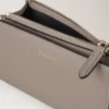 Continental Bifold Zipped Wallet Cashmere Taupe Small Classic Grain