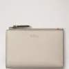 Continental Bifold Zipped Wallet Chalk Small Classic Grain