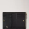 Continental Bifold Zipped Wallet Chalk Small Classic Grain