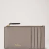 Continental Long Zipped Card Holder Cashmere Taupe Small Classic Grain