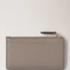Continental Long Zipped Card Holder Cashmere Taupe Small Classic Grain