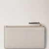 Continental Long Zipped Card Holder Chalk Small Classic Grain