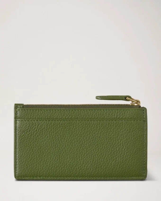Continental Long Zipped Card Holder Fern Small Classic Grain