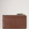Continental Long Zipped Card Holder Oak Two-Tone Small Classic Grain
