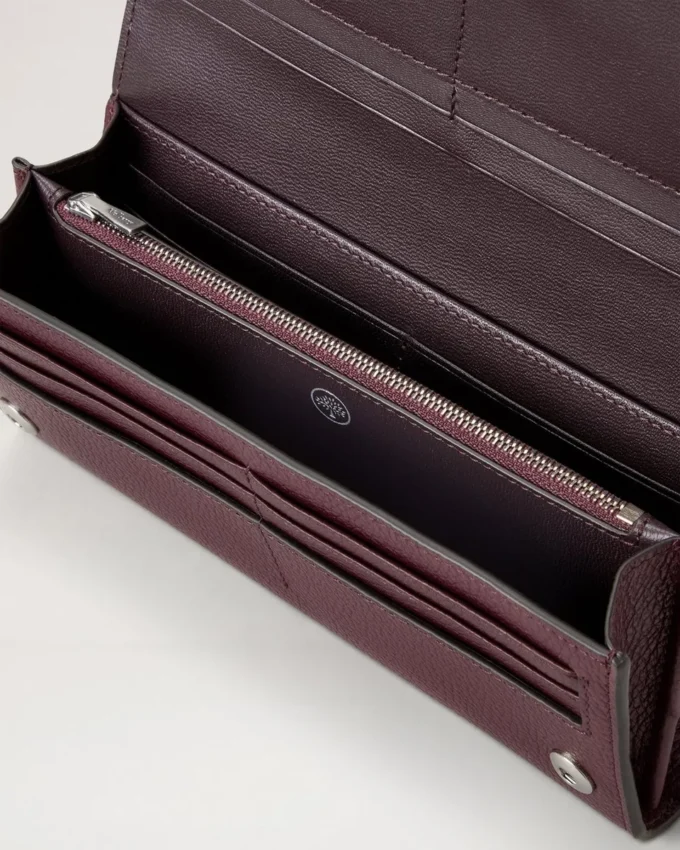 Continental Wallet Black Cherry Small Classic Grain