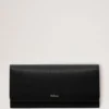 Continental Wallet Black Small Classic Grain Women