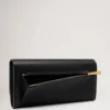 Continental Wallet Black Small Classic Grain Women