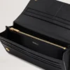 Continental Wallet Black Small Classic Grain Women