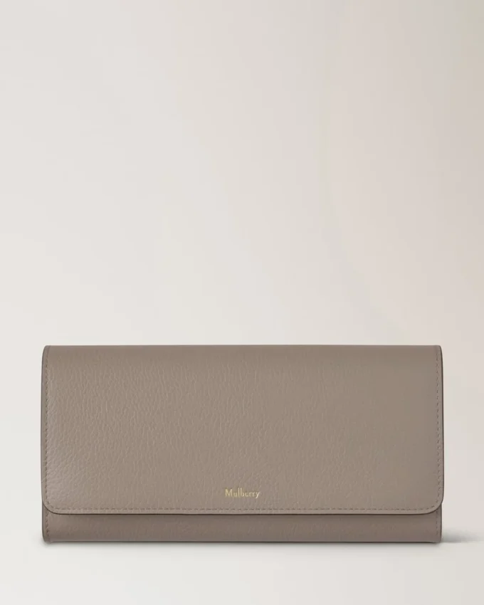 Continental Wallet Cashmere Taupe Small Classic Grain