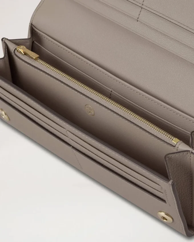 Continental Wallet Cashmere Taupe Small Classic Grain