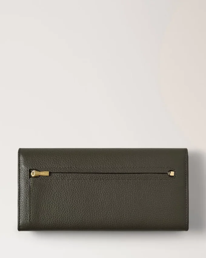 Continental Wallet Juniper Green Small Classic Grain