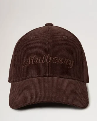 Corduroy Baseball Cap Ebony Cotton Men