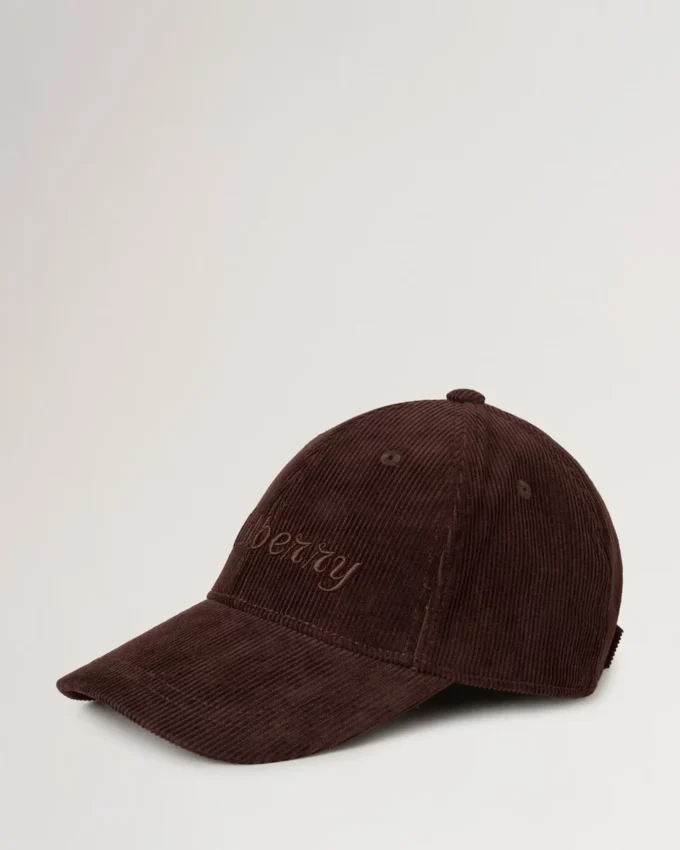 Corduroy Baseball Cap Ebony Cotton Men