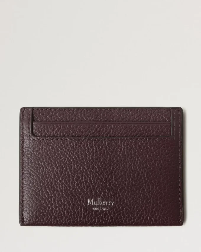 Credit Card Slip Black Cherry Small Classic Grain