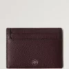 Credit Card Slip Black Cherry Small Classic Grain