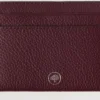Credit Card Slip Black Cherry Small Classic Grain