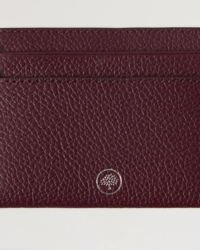 Credit Card Slip Black Cherry Small Classic Grain