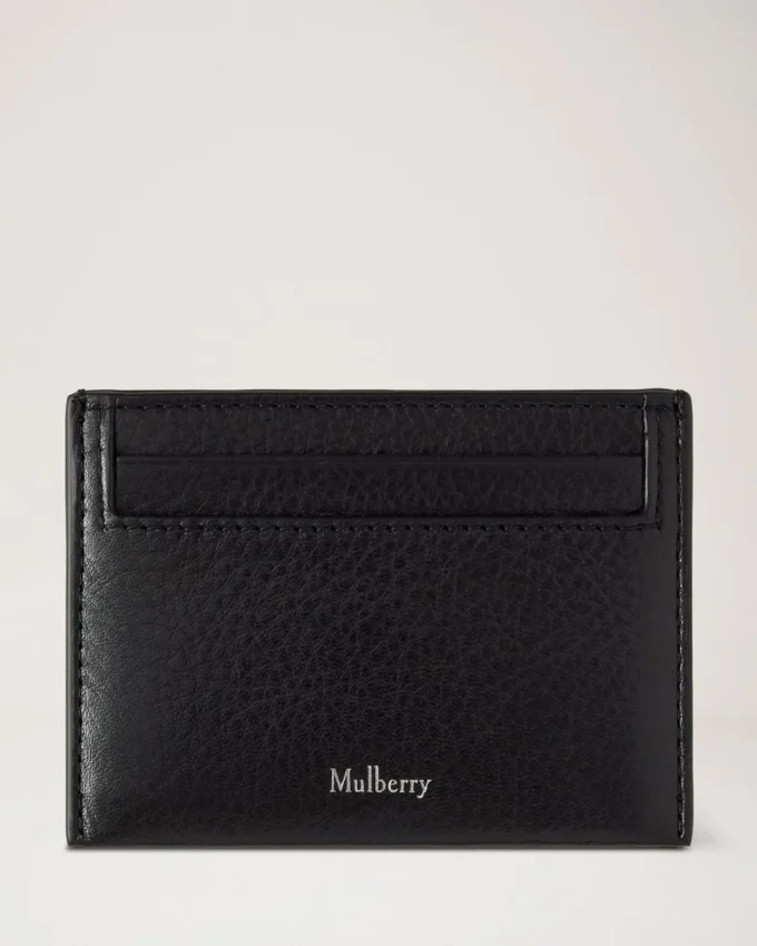 Credit Card Slip Black High Shine Leather Gifts for Her