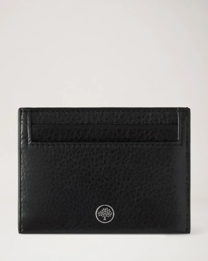 Credit Card Slip Black High Shine Leather Gifts for Her