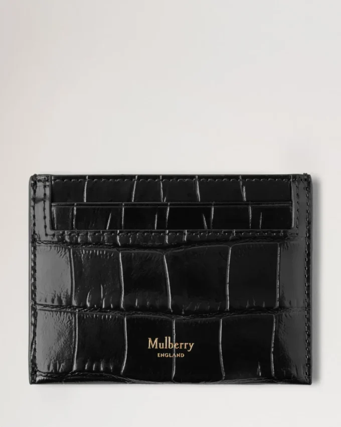 Credit Card Slip Black Shiny Small Croc Gifts