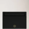 Credit Card Slip Black Small Classic Grain Family