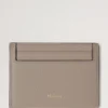 Credit Card Slip Cashmere Taupe Small Classic Grain