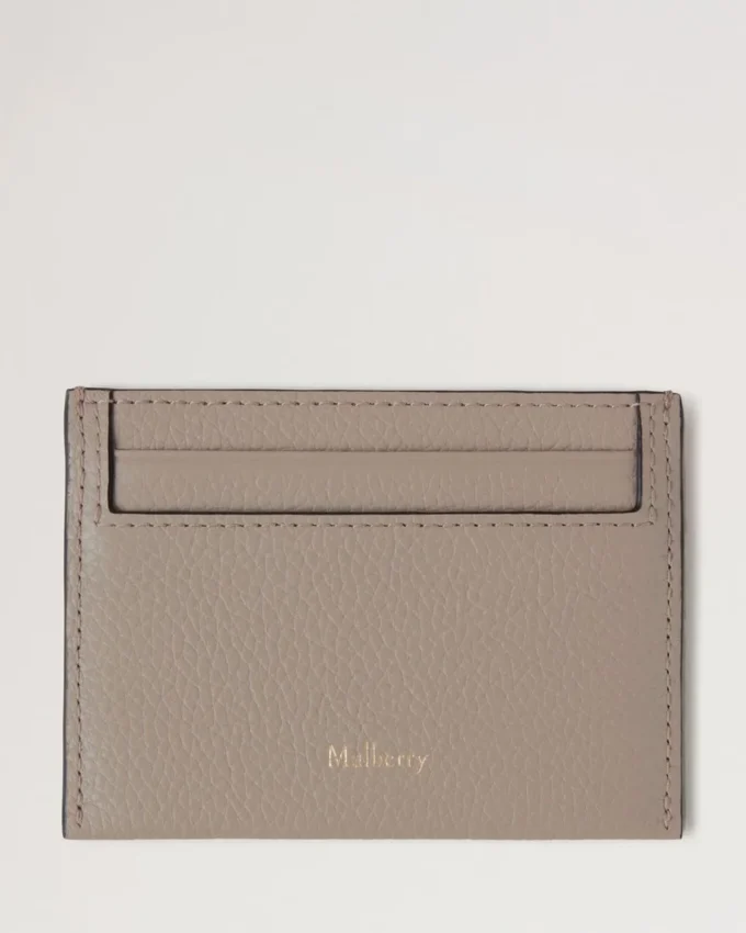 Credit Card Slip Cashmere Taupe Small Classic Grain