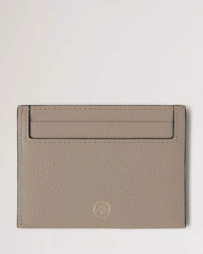 Credit Card Slip Cashmere Taupe Small Classic Grain