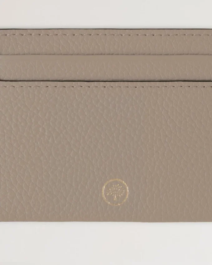 Credit Card Slip Cashmere Taupe Small Classic Grain