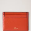Credit Card Slip Coral Orange Small Classic Grain