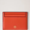 Credit Card Slip Coral Orange Small Classic Grain