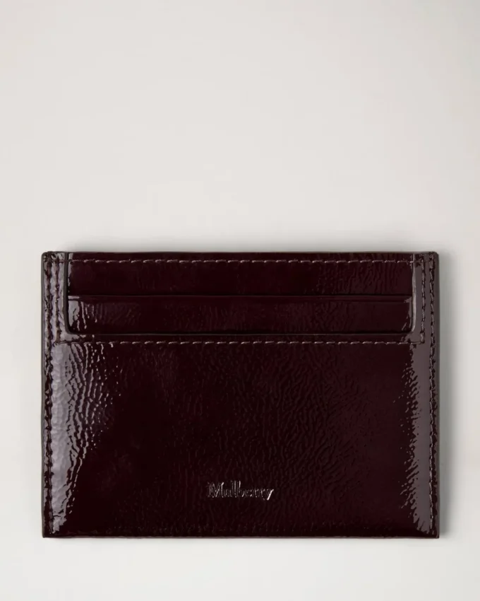 Credit Card Slip Deep Aubergine Patent Women