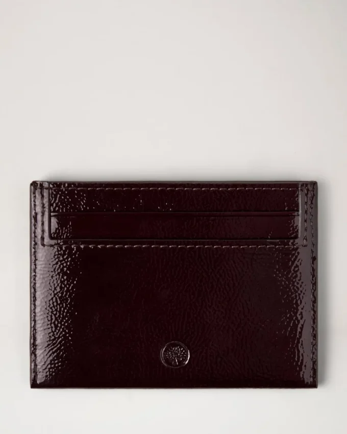 Credit Card Slip Deep Aubergine Patent Women