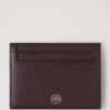 Credit Card Slip Ebony Small Classic Grain Women