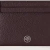 Credit Card Slip Ebony Small Classic Grain Women