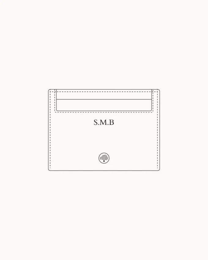 Credit Card Slip Cashmere Taupe Small Classic Grain