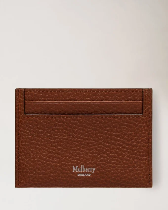 Credit Card Slip Oak Two-Tone Small Classic Grain
