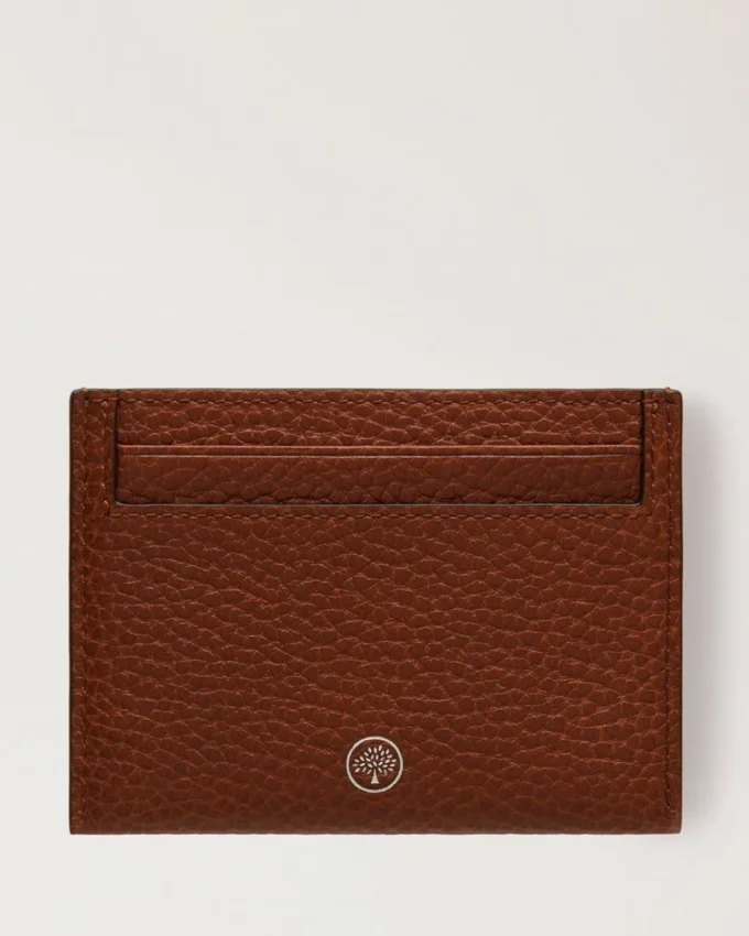 Credit Card Slip Oak Two-Tone Small Classic Grain