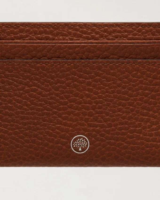 Credit Card Slip Oak Two-Tone Small Classic Grain