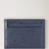 Credit Card Slip Stormy Blue Ostrich Women